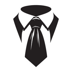 silhouette tie vector