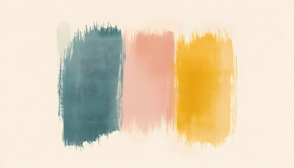 Random brush strokes in muted colors on a plain background, offering an artistic yet minimalist vibe