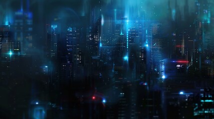 Obraz premium Abstract colorful circular bokeh with city background