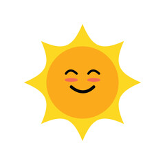 Sun icon vector. The Weather category. summer, sunlight.