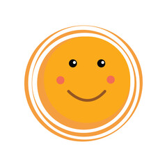 Sun icon vector. The Weather category. summer, sunlight.