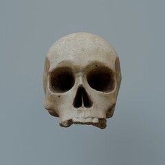 3d Render of stylized skull