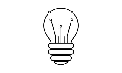 light bulb ai symbol icon illustration design
