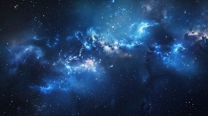 Fototapeta premium Starry Night Sky Abstract Background. Bright Cosmos Creation with Fully Starry Sky