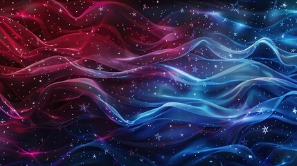 Stars And Stripes. Patriotic American Flag in the Wind for July Celebration