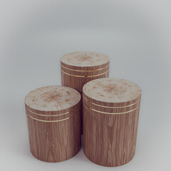 podium wood wooden background display pedestal product brown platform stage stand 3d presentation mockup shelf cube showcase autumn cosmetic box nature shadow scene abstract fall orange beauty studio 
