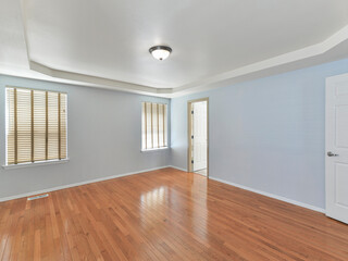 Modern residential empty bedroom interior