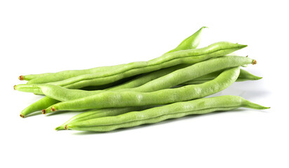 Green beans isolated on a white background