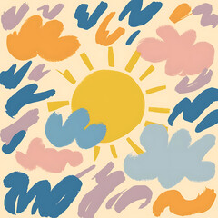 Naklejka premium Colorful Summer Day - Abstract Art