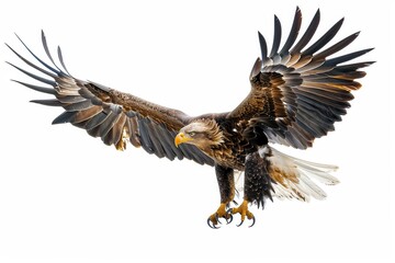 Fototapeta premium Talon of an Eagle - Deadly Attack with Eagle's Claw on White Background