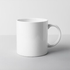 White Mug Mockup With White Background