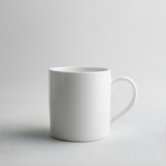 White Mug Mockup With White Background