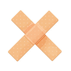 Band aid medical plaster, strip. Breathable bandaids set. Firs aid tape, Different shapes. Bandaid isolated on white background