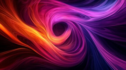 Obraz premium A swirling vortex of neon colors and fractal patterns, creating a mesmerizing, hypnotic effect