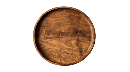 wooden plate isolated on white background. wooden plate on transparant background