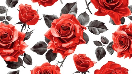 seamless background with roses