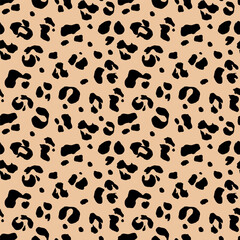 Animal print seamless pattern for fashion. Hand drawn skin animal leather texture. 