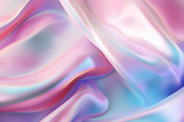 Processed collage of Iridescent fabric trendy cloth holographic texture. Background for banner