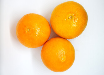 fresh orange isolated on white background