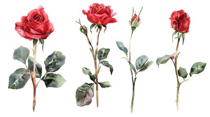 Red rose elements