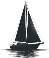 silhouette of a boat