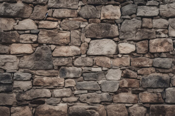 Obraz premium Processed collage of old medieval stone wall texture in daylight. Background for banner