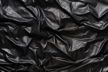 Obraz premium Processed collage of black cellophane garbage bag texture. Background for banner, backdrop