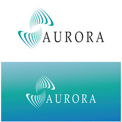 aurora logos illustration design, for business, brands, companies, entertainment, vector template