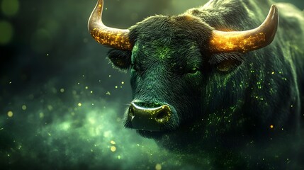 Vibrant Bull Market Candlestick Chart Patterns and Dynamic Financial Data Visualizations