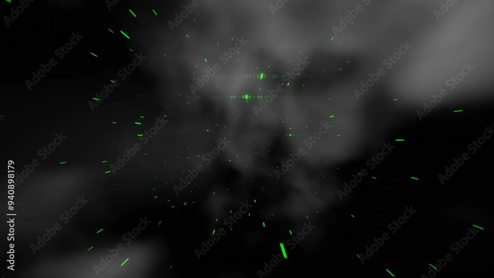 Poster Speed of Light in Space: Abstract Light Streaks on a Dark Background