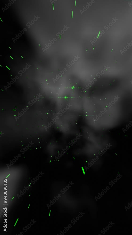 Poster speed of light in space: abstract light streaks on a dark background