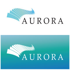aurora logos illustration design, for business, brands, companies, entertainment, vector template