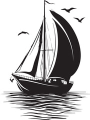 silhouette of a boat