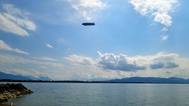 Lake Constance - Zeppelin over the lake