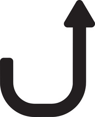 turn up way arrow symbol