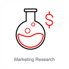 Marketing Research and filter icon concept