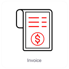 Invoice and bill icon concept