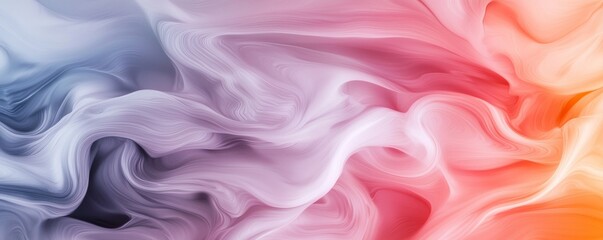 Obraz premium An abstract pattern of fluid, liquid-like colors blending and swirling together, creating a mesmerizing, trippy effect