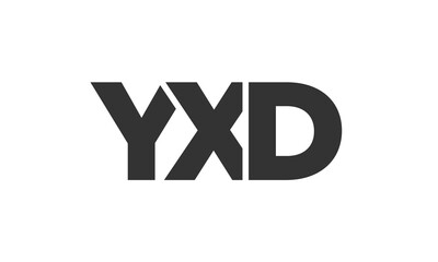YXD logo design template with strong and modern bold text. Initial based vector logotype featuring simple and minimal typography. Trendy company identity.