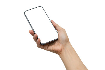 Mobile smart phone for communication isolated on white background with clipping path.
