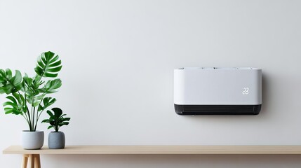 Air conditioner with a compact, space-saving design, urban living, efficient cooling