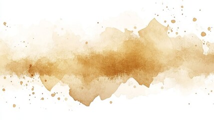 Vector watercolor art. Beige, aged paper texture for cards, posters, or banners. Brushstrokes, splashes, painted template for designs.