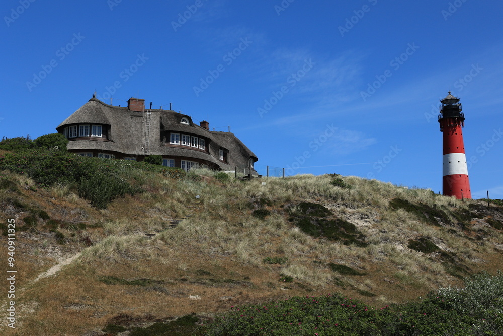 Sticker Blick auf die Küstenlandschaft der Insel Sylt bei Hörnum