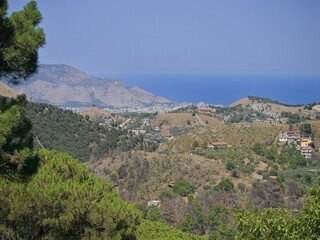 View on the mountains in the north of Palermo, Sicily