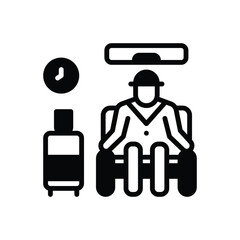 Black solid icon for relax
