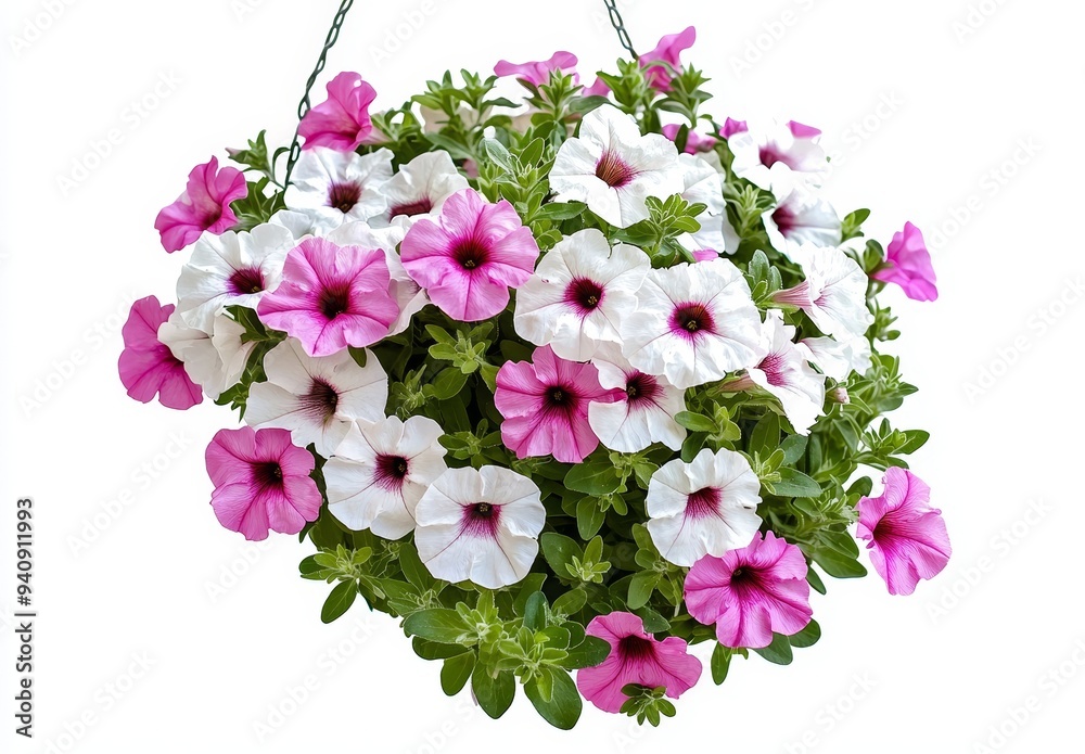 Poster isolated petunia flower with clipping path included