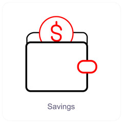 Savings and finance icon concept