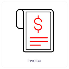 Invoice and bill icon concept