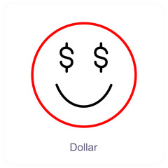 Dollar and money icon concept