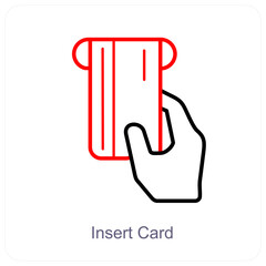Insert Card and atm icon concept